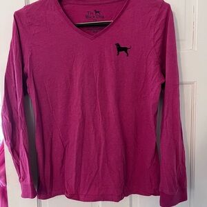 The Black Dog Magenta V-Neck Shirt